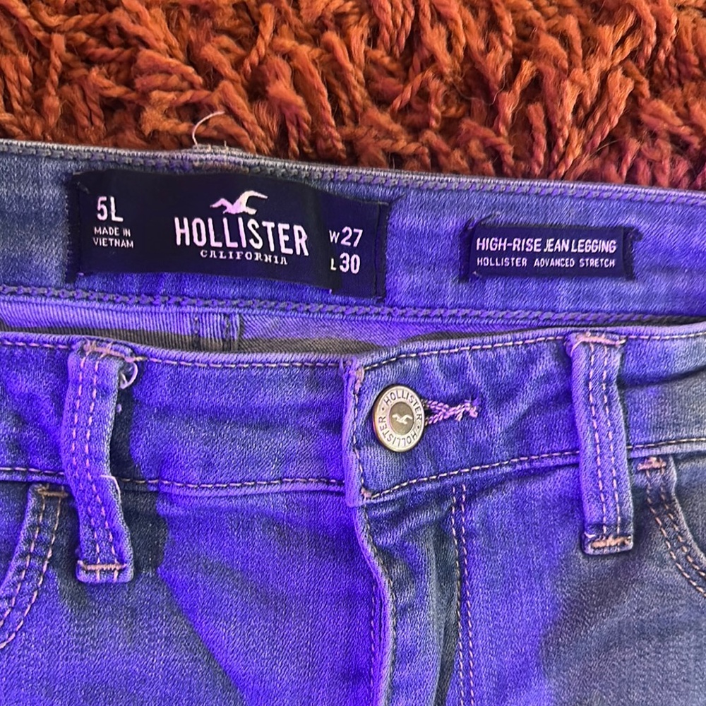 Hollister Blue Distressed Denim Jeans